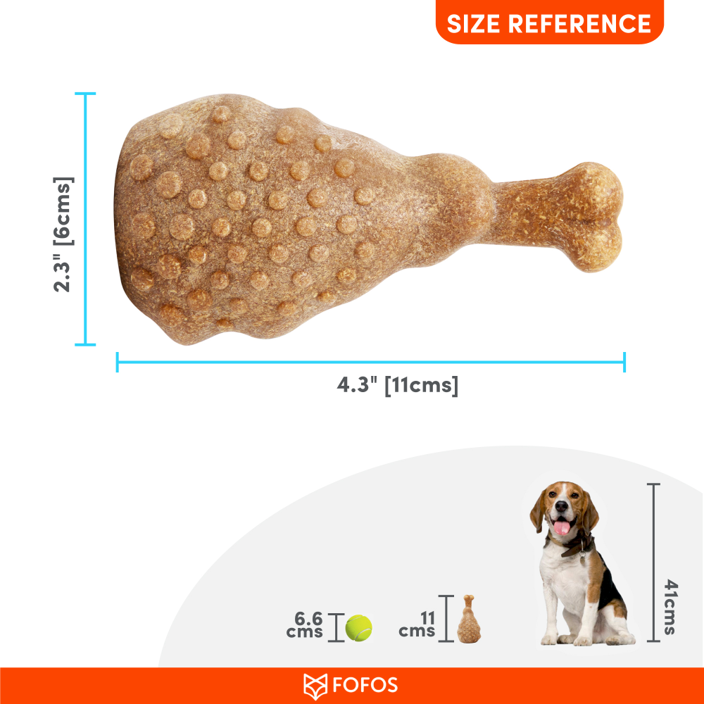 Fofos Woodplay Drumstick Toy for Dogs