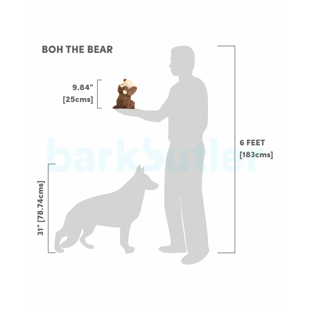 Barkbutler Boh The Bear Plush Toy for Dogs