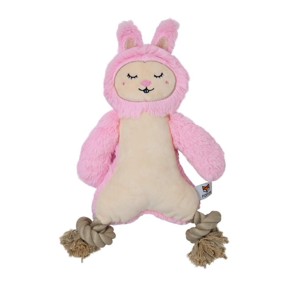 Fofos Ropeleg plush Rabbit Toy for Dogs