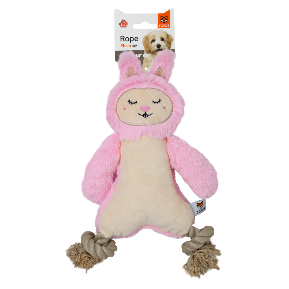 Fofos Ropeleg plush Rabbit Toy for Dogs