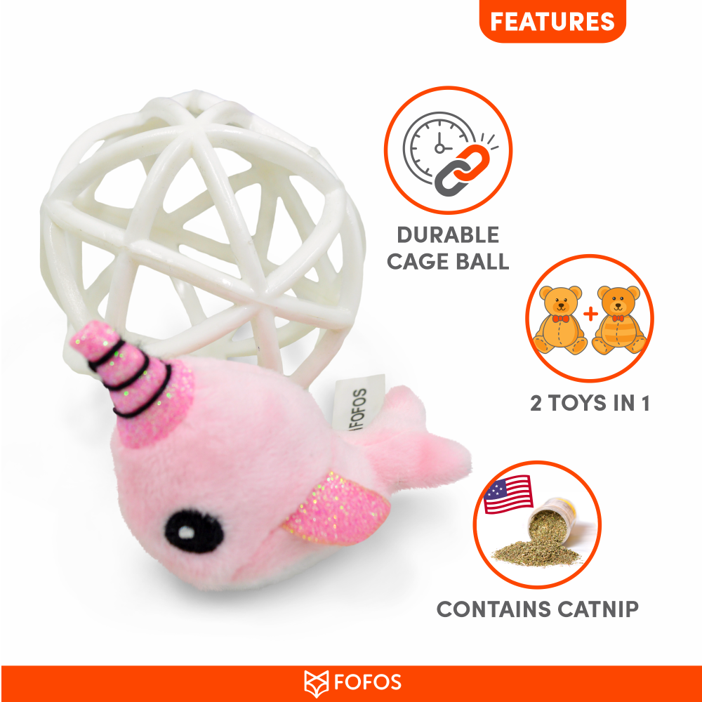 Fofos Unicorn in a Cage Toy for Cats