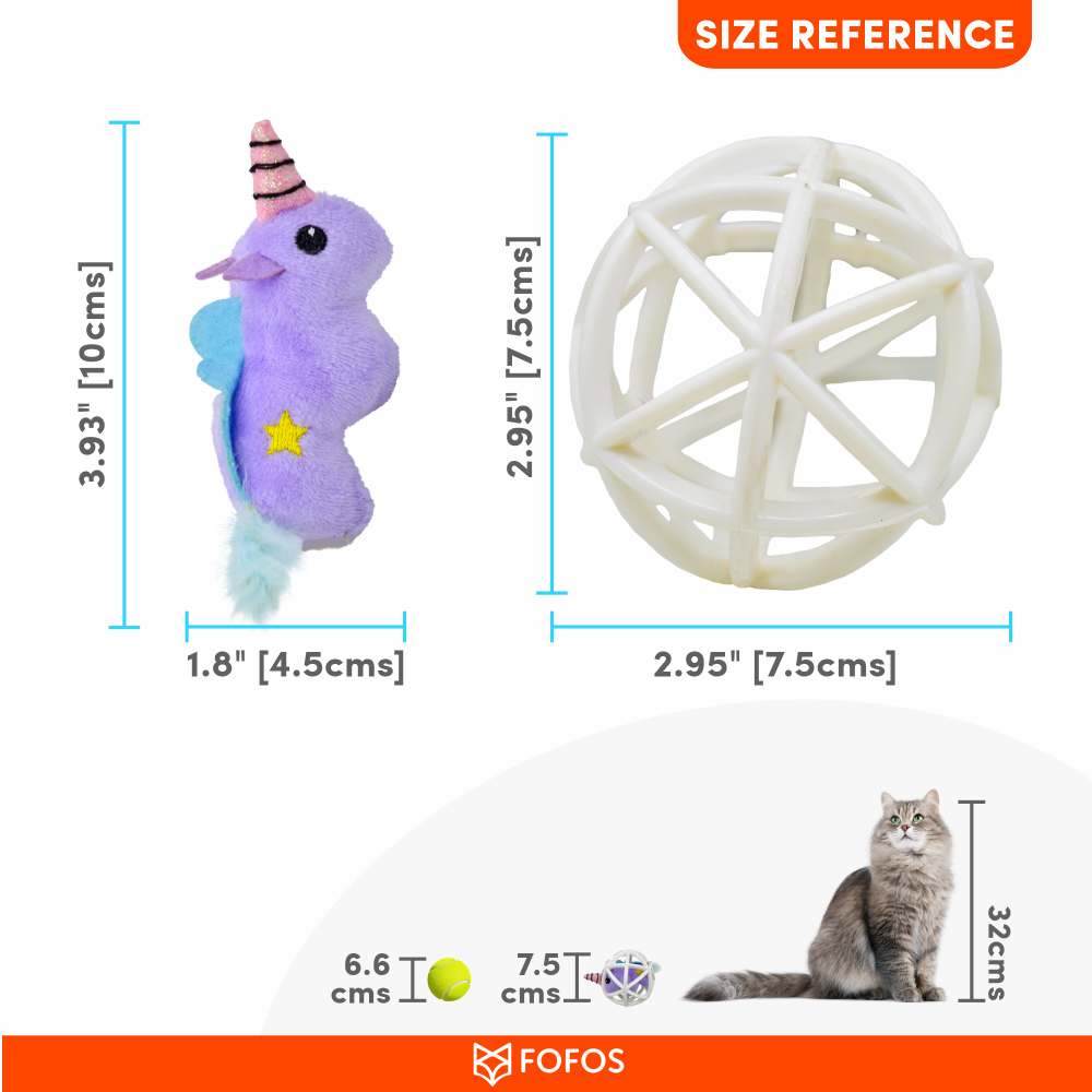 Fofos Unicorn in a Cage Toy for Cats
