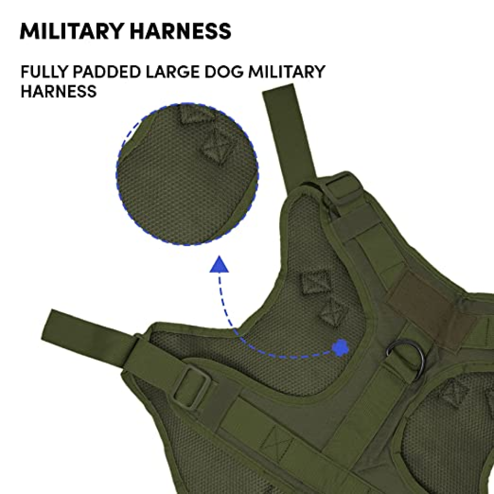 Whoof Whoof Tactical Harness for Dogs (Green)