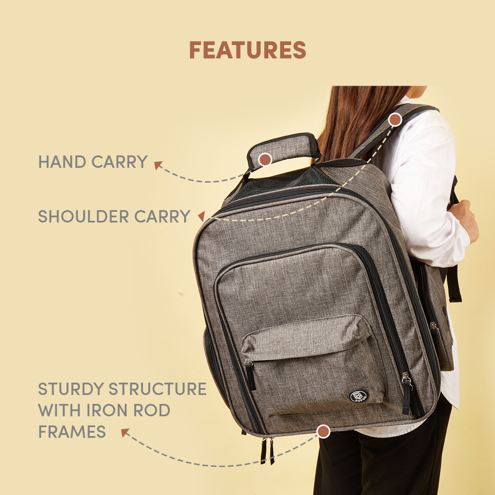 Fofos Expandable Backpack Carrier for Pets