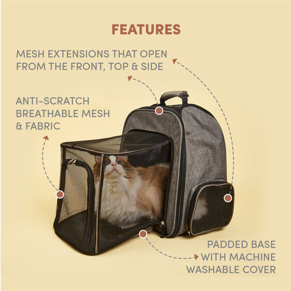 Fofos Expandable Backpack Carrier for Pets