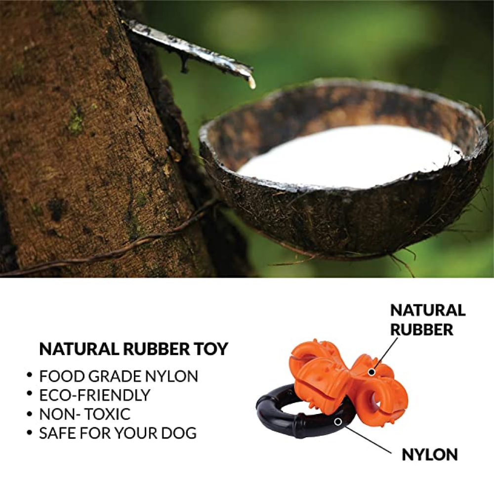 Goofy Tails X Tyre Rubber Toy for Dogs
