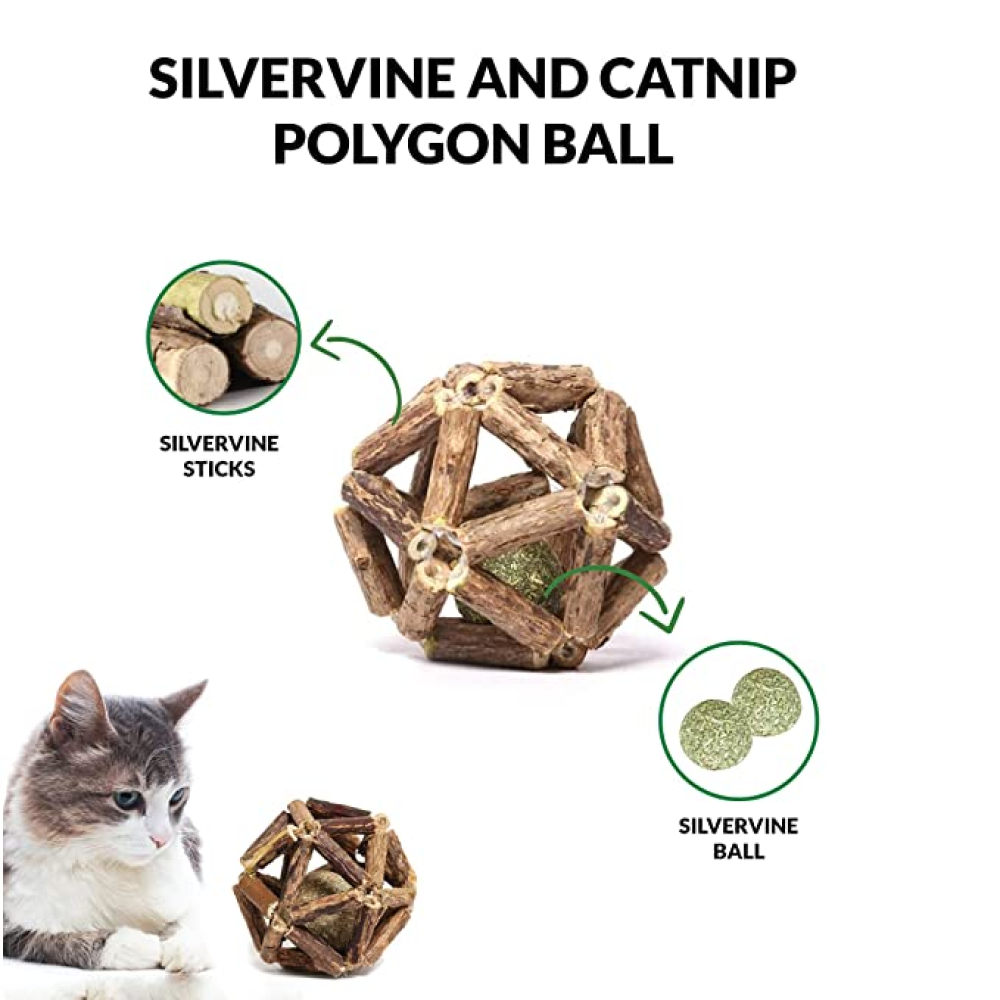 Goofy Tails Silvervine Ball Catnip Toy for Cats