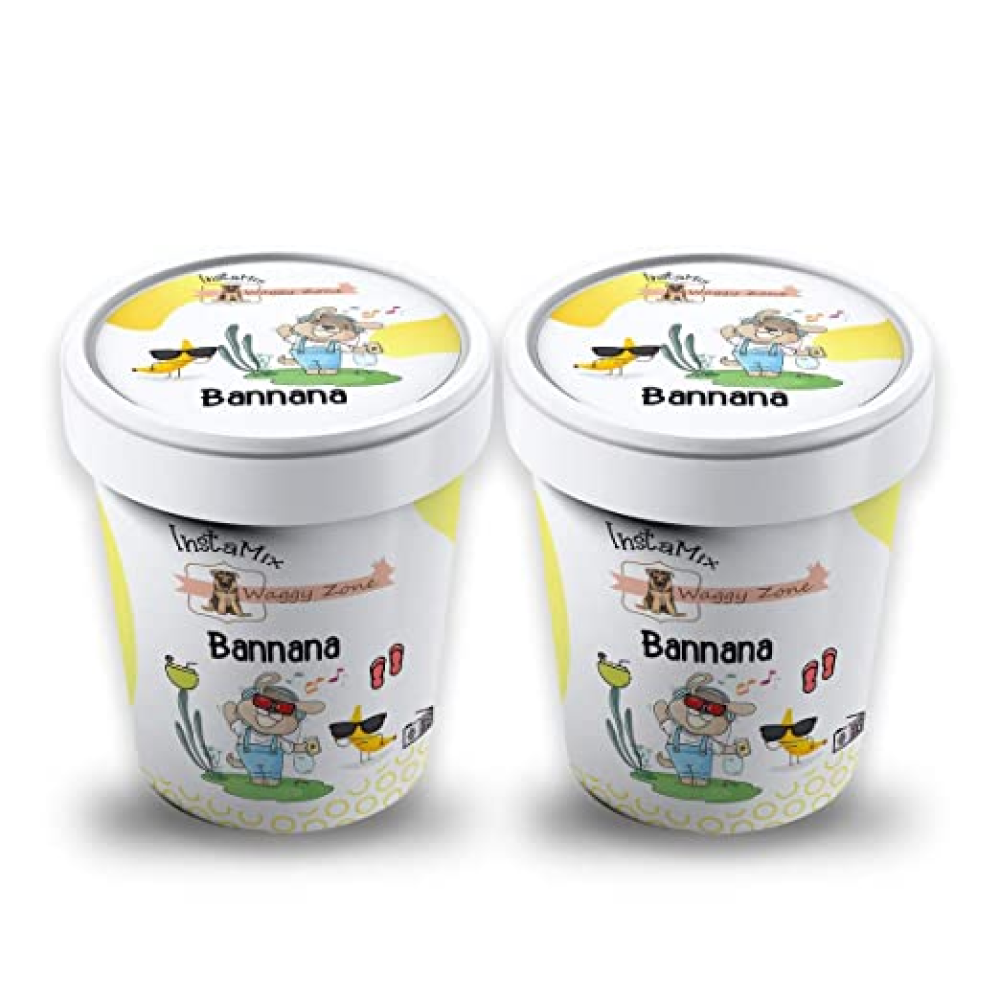 Waggy Zone Banana Ice Cream for Dogs (Pack of 2)