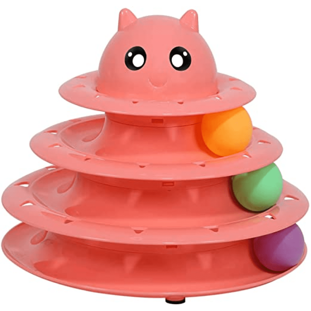 Emily Pets Roller 3-Level Turntable Cat Toy with Balls Toy for Cats