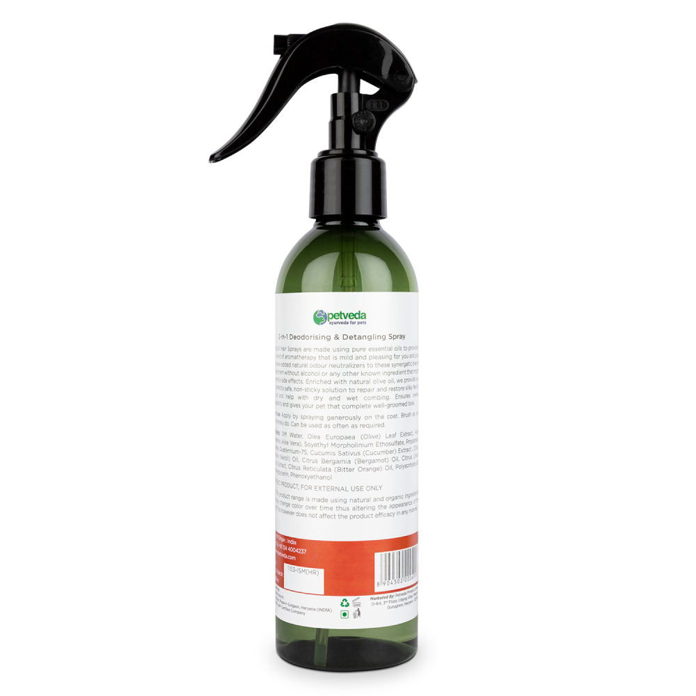 Petveda Earth Essence Deodorizing & Detangling Spray for Pets