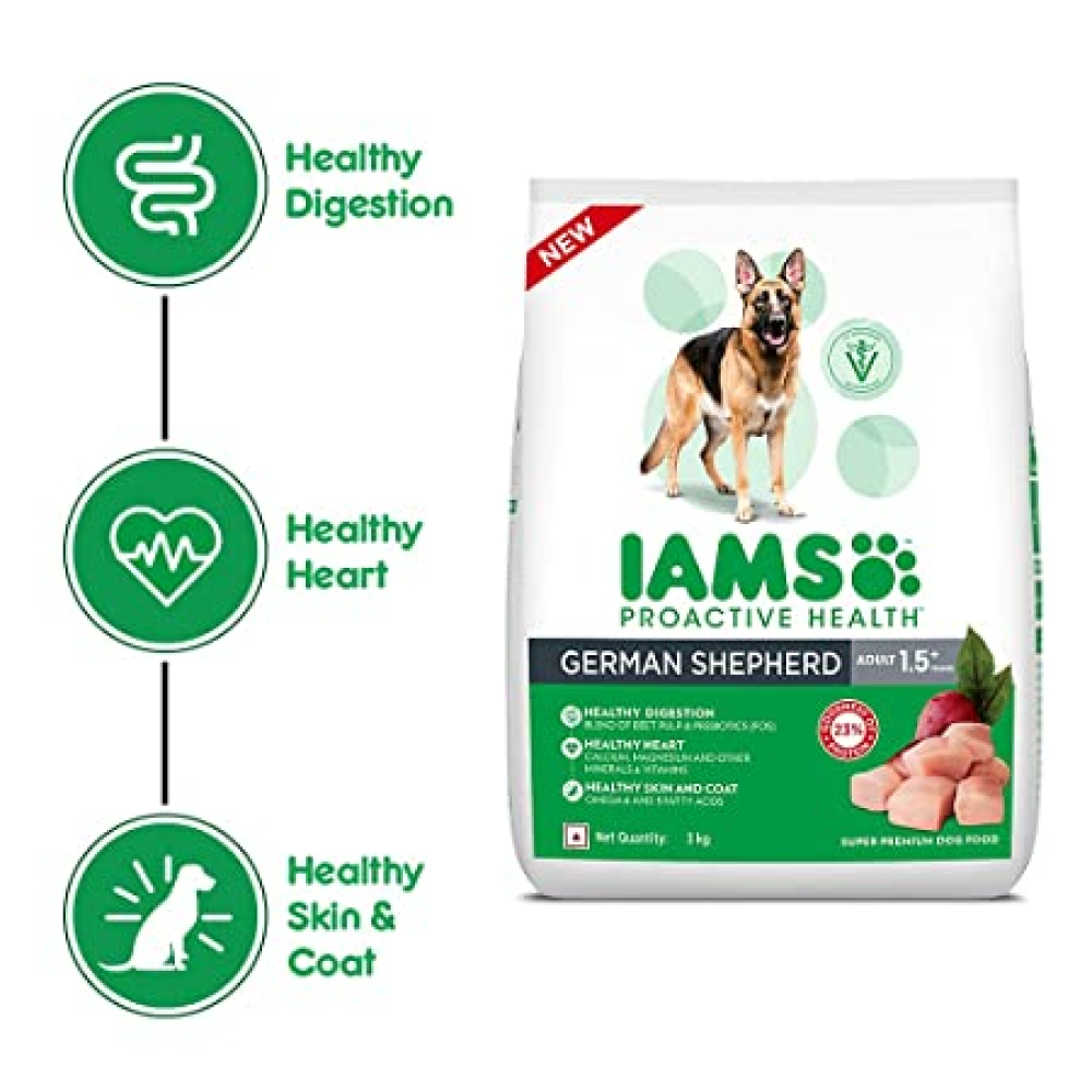 IAMS Proactive Health Adult German Shepherd Premium Dry Dog Food with Container