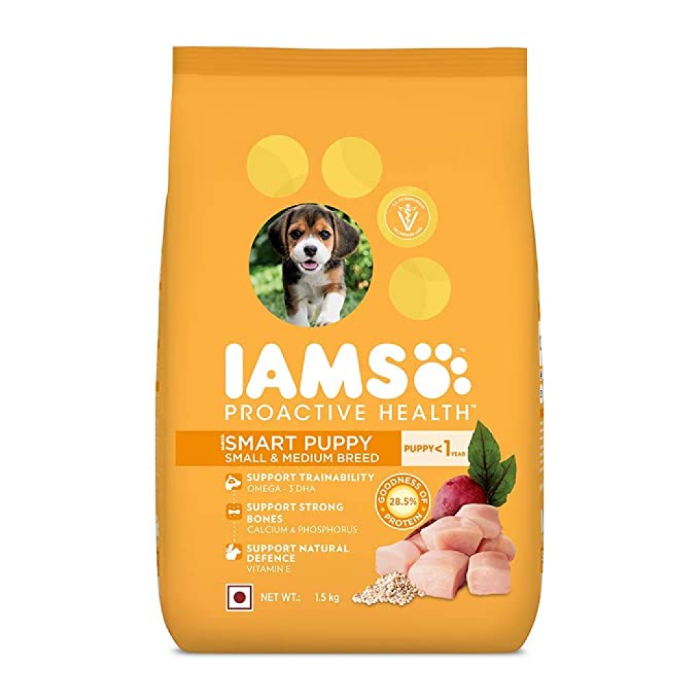 IAMS Proactive Health Smart Small & Medium Breed Puppy Dry Food with Container