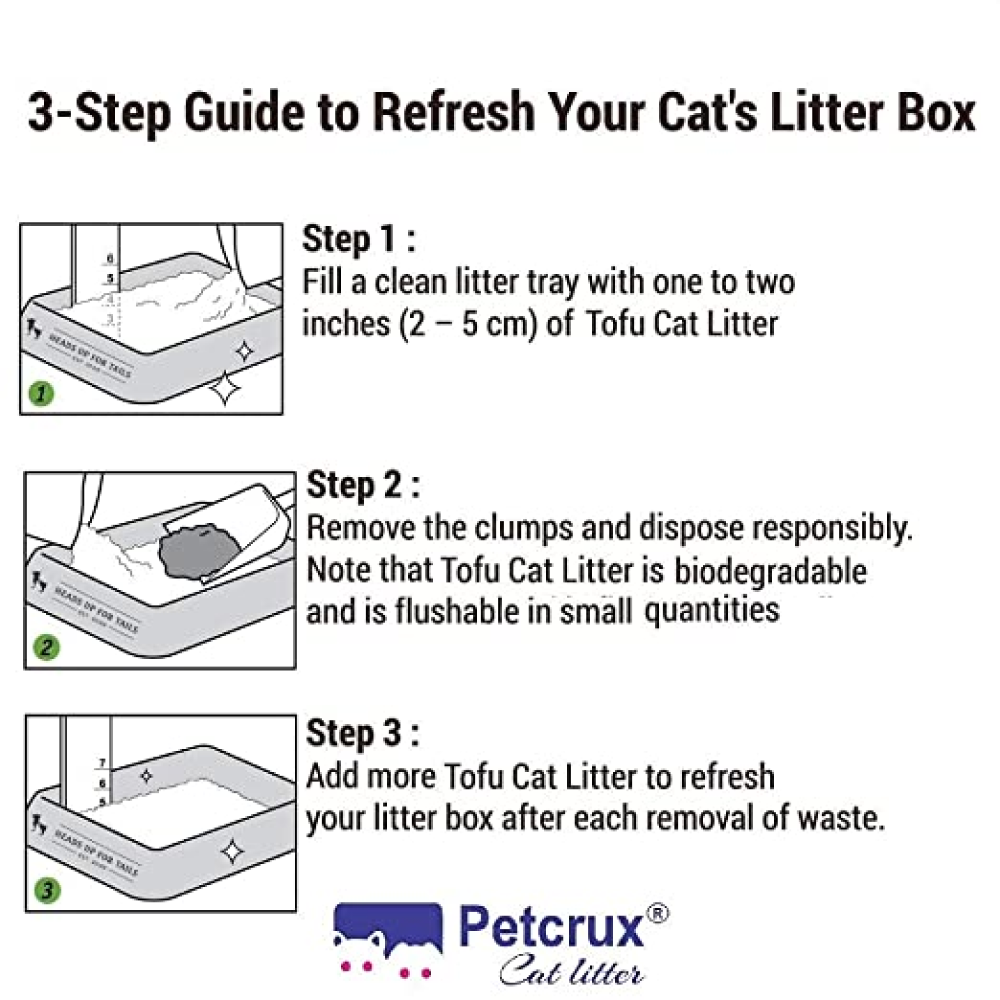 Petcrux Exclusive Organic Tofu Litter for Cats (Lavender)