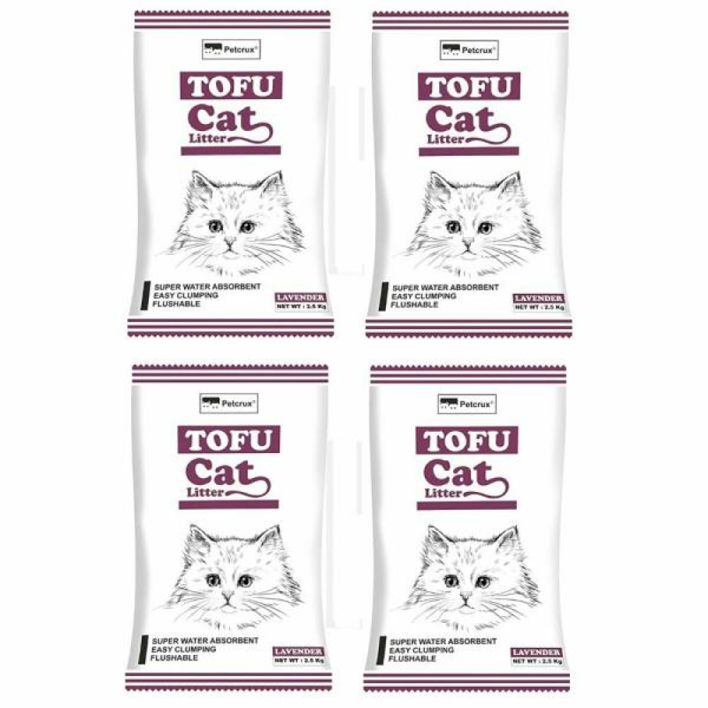 Petcrux Exclusive Organic Tofu Litter for Cats (Lavender)