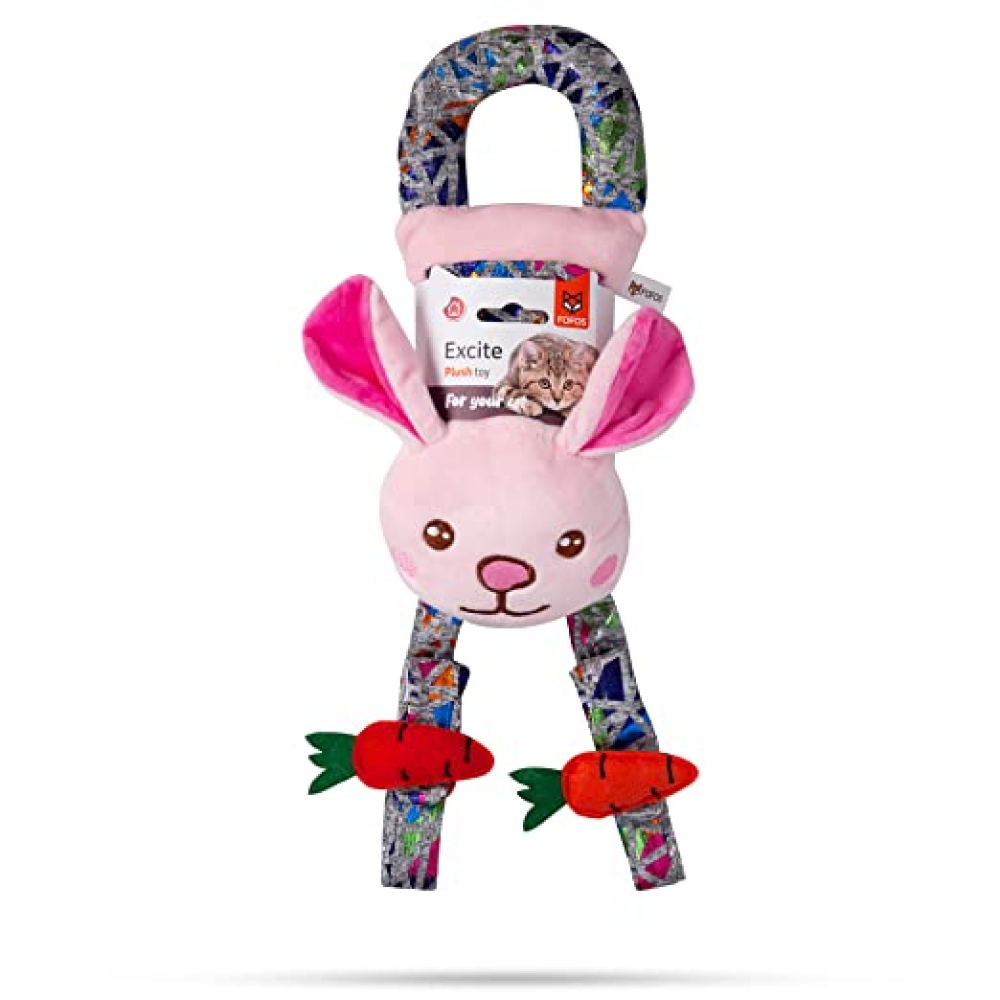 Fofos Blocky Meow Door Hanger Rabbit Toy for Cats