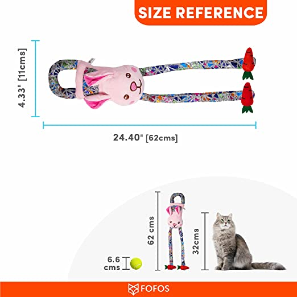 Fofos Blocky Meow Door Hanger Rabbit Toy for Cats