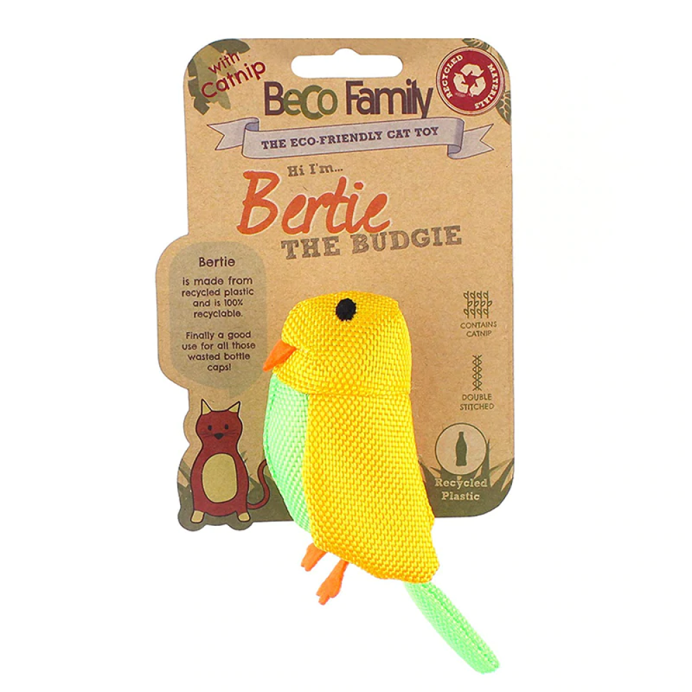 Beco Budgie Shaped Catnip Toy for Cats (Assorted)