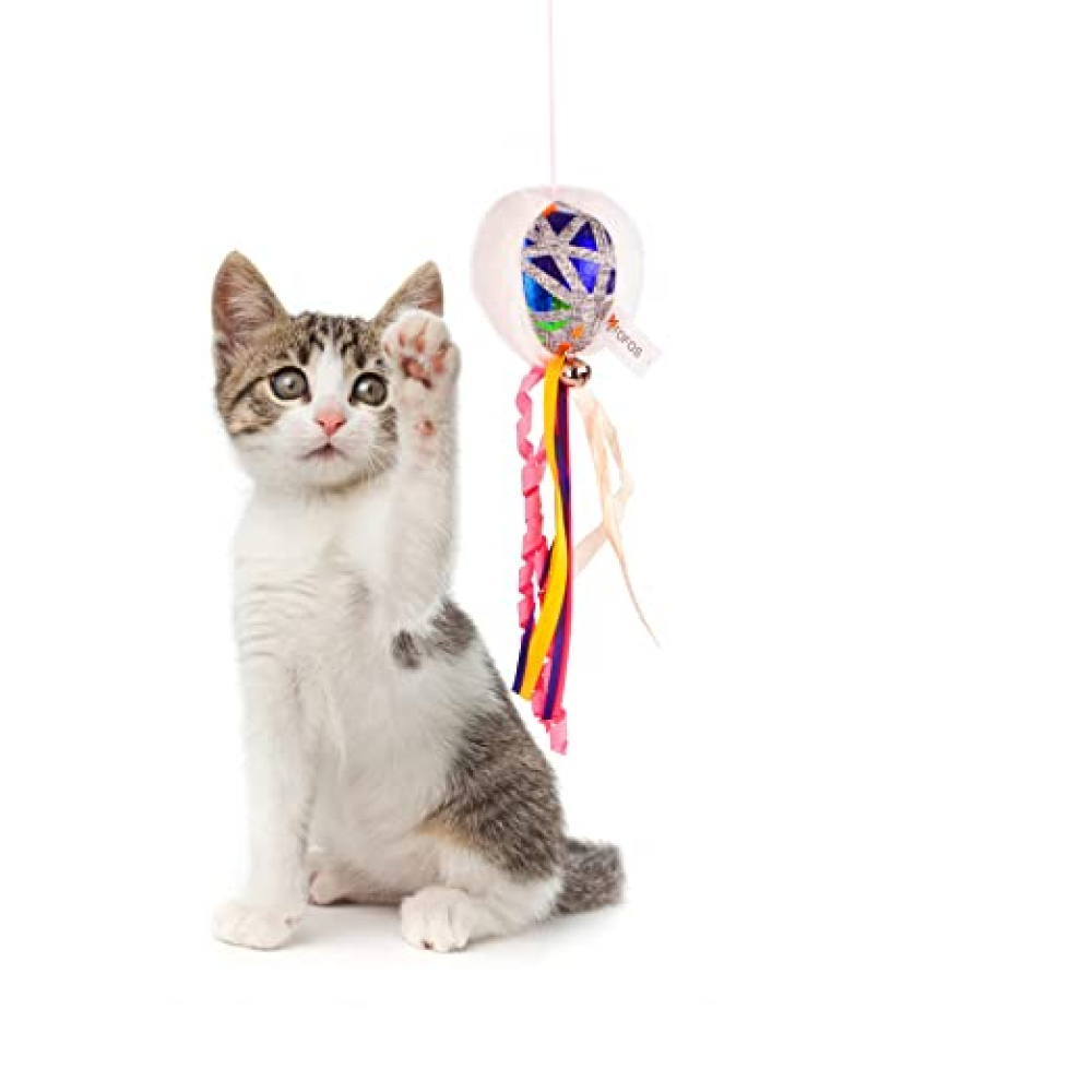 Fofos Blocky Meow Ball Wand Toy for Cats