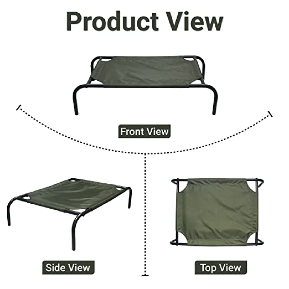 Hiputee Green Lining Elevated Bed for Pets
