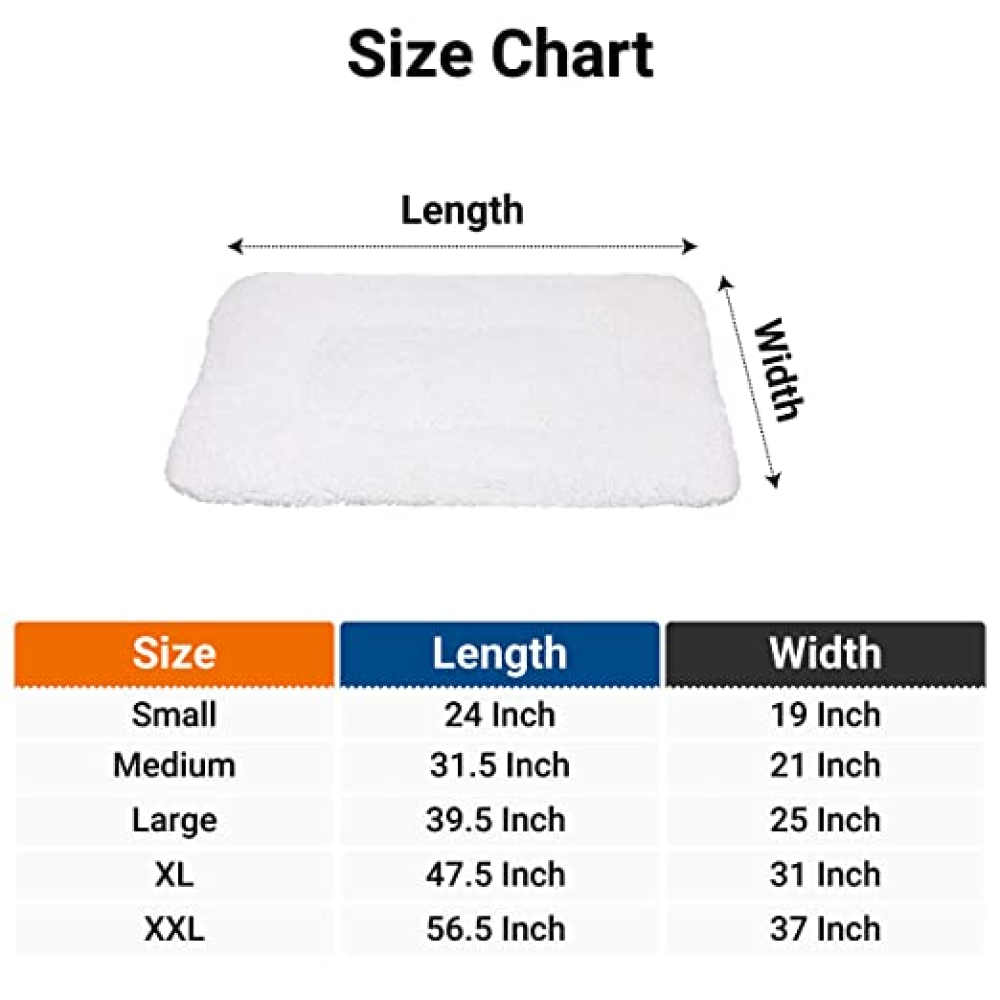 Hiputee Soft Fur Reversible Elevated Bed Cushion for Pets (White/Black)