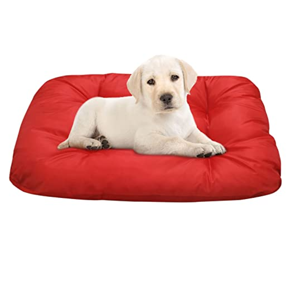 Hiputee Reversible Soft Bed Cushion for Pets (Red)