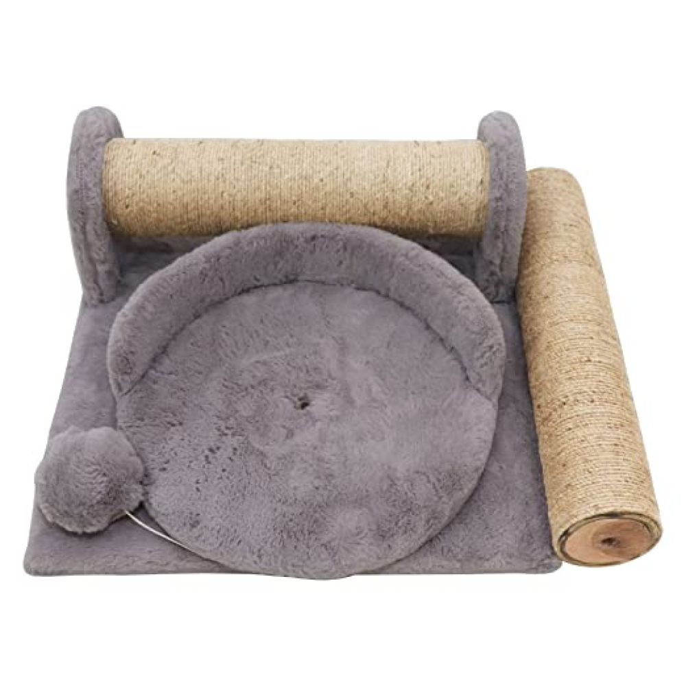 Hiputee Dual Scratching Post Cat Tree with Natural Sisal Rope for Kittens & Cats