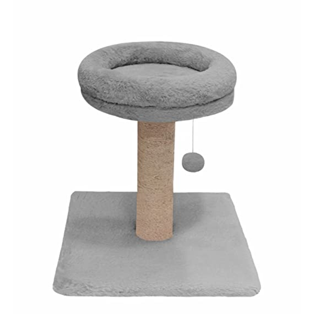 Hiputee Fur Activity Cat Tree Scratching Post with Natural Sisal Tower for Cats