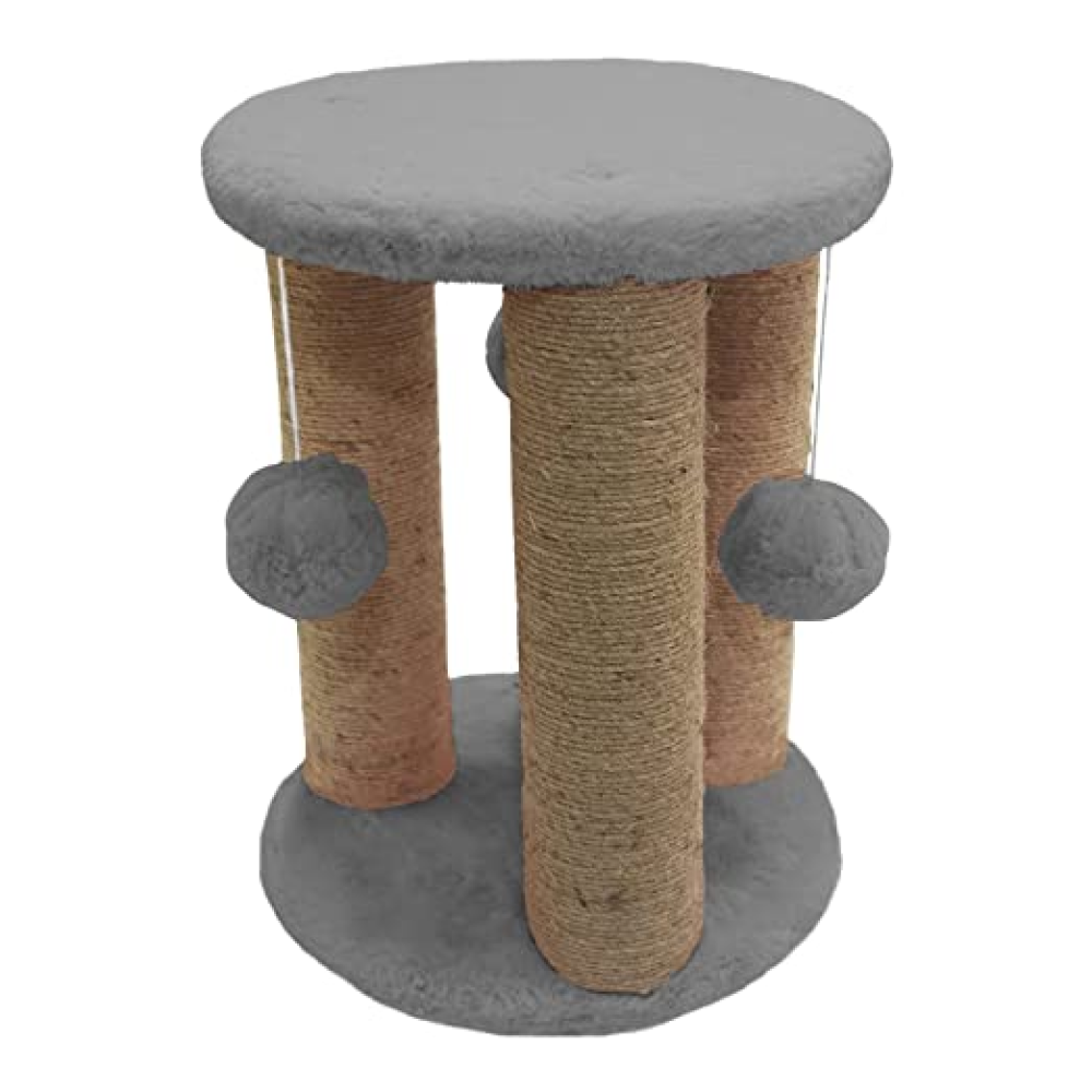 Hiputee Natural Sisal Rope Scratching Posts, Sitting Activity, Hanging Balls Playing Tree for Cats