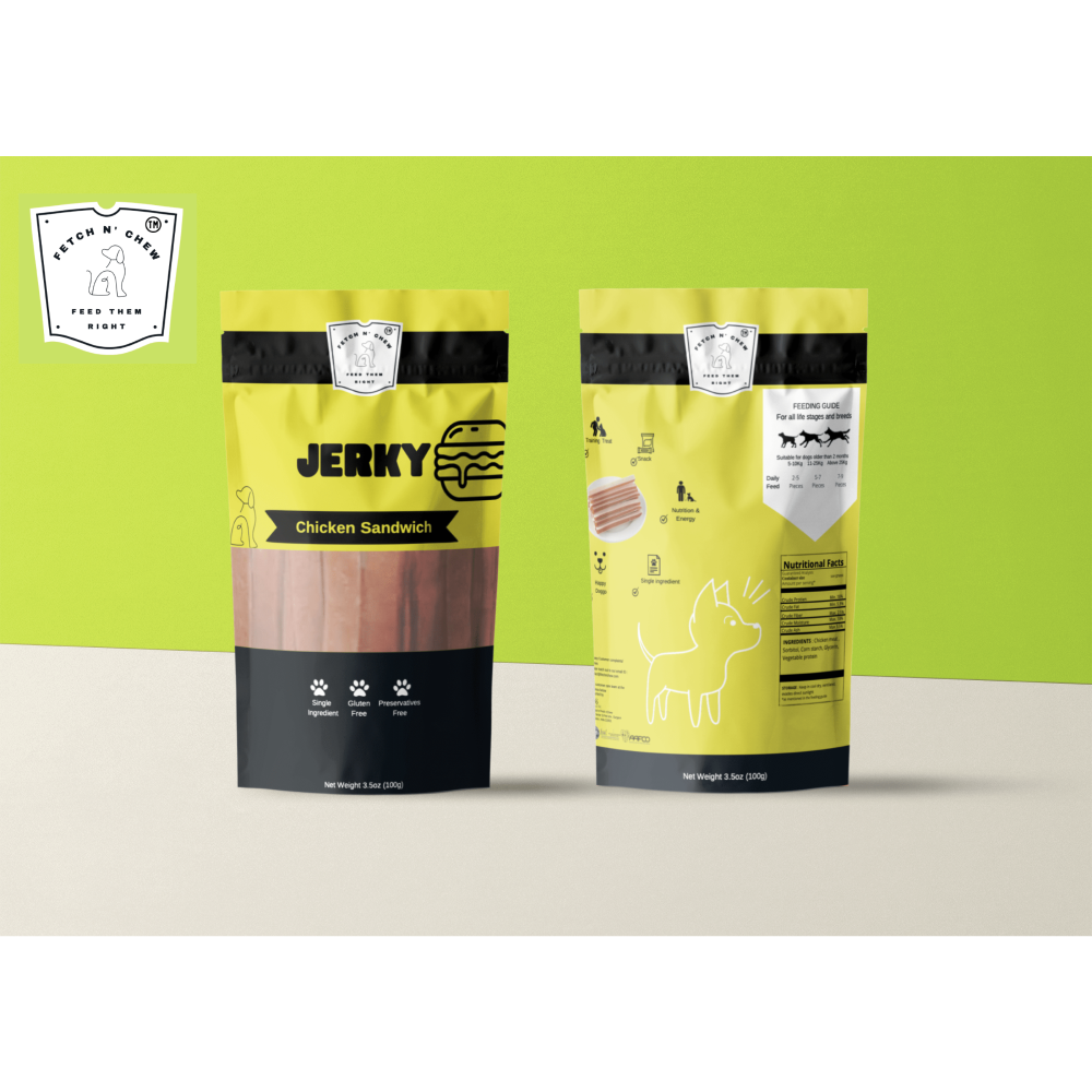 Fetch n Chew Chicken Sandwich Jerky Dog Treat (Buy 1 Get 1 Free)