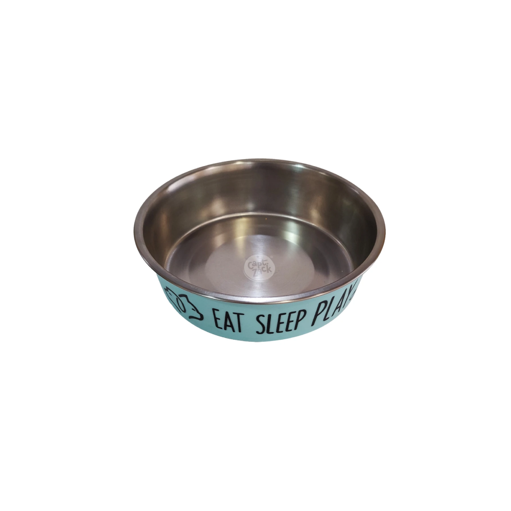 Captain Zack Bol-Baby-Bowl Eat Sleep Play for Dogs (Blue)
