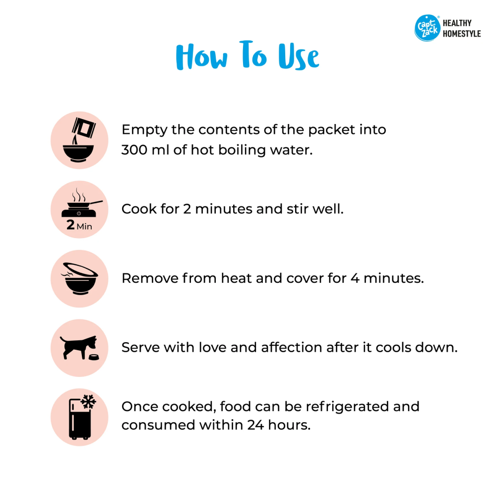Captain Zack Healthy Homestyle Chunky Chicken Khichdi for Dogs