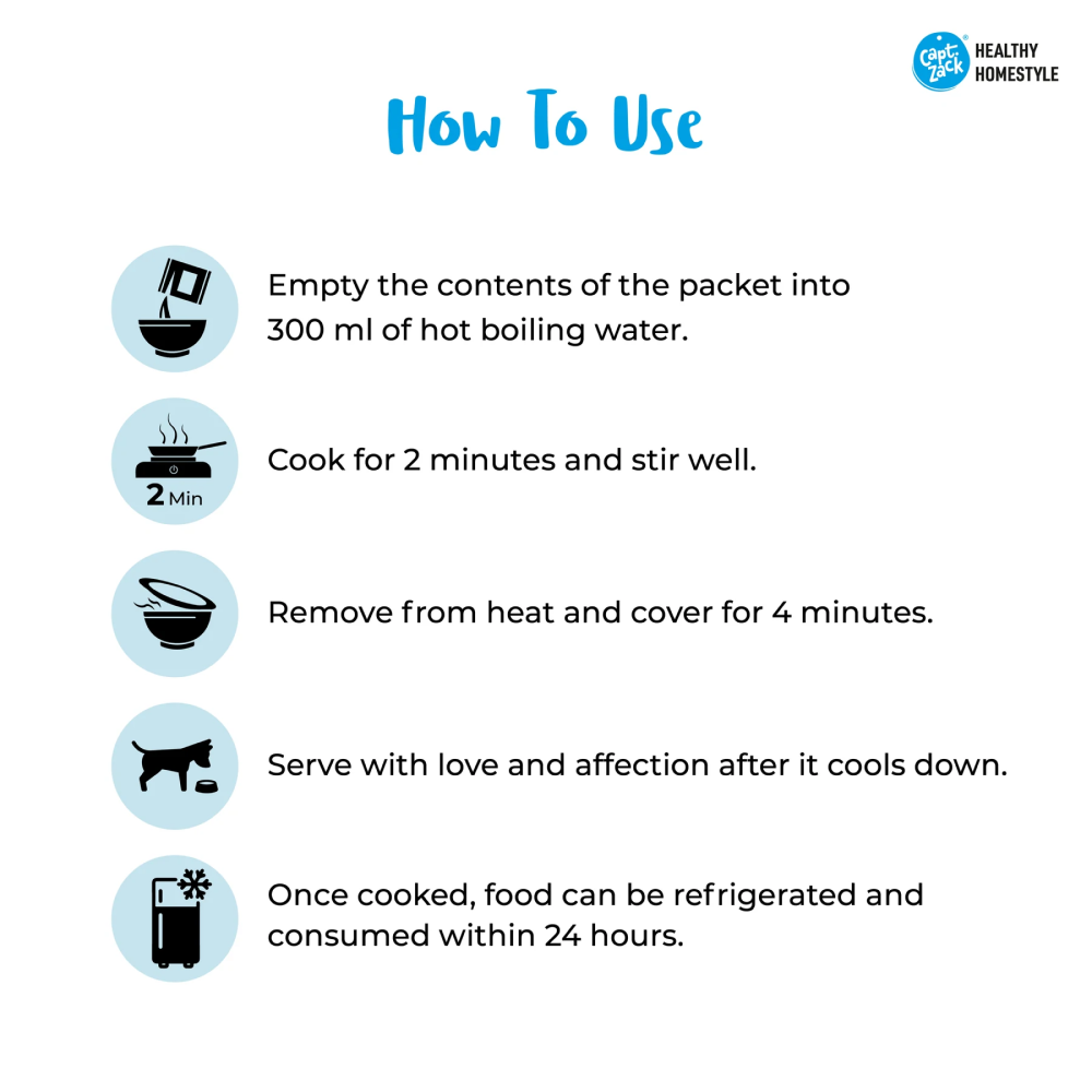 Captain Zack Healthy Homestyle Power Paneer Khichdi for Dogs