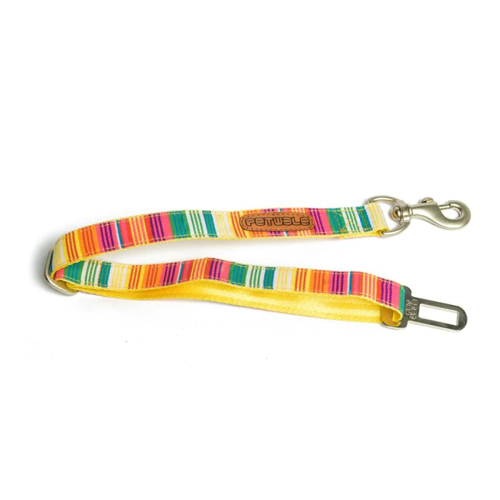 PetWale Car Seat Belt for Pets (Colourful Stripes)