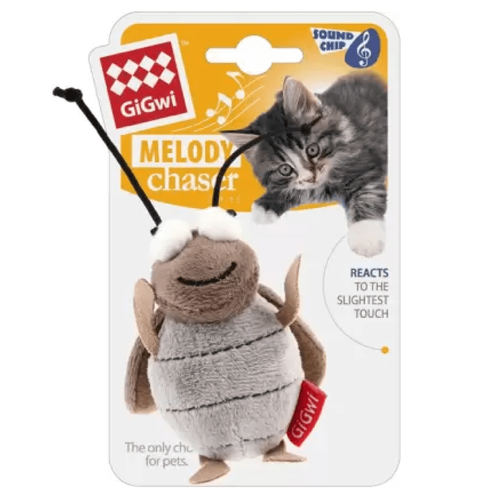 GiGwi Melody Chaser with Motion Activated Sound Chip- Cricket