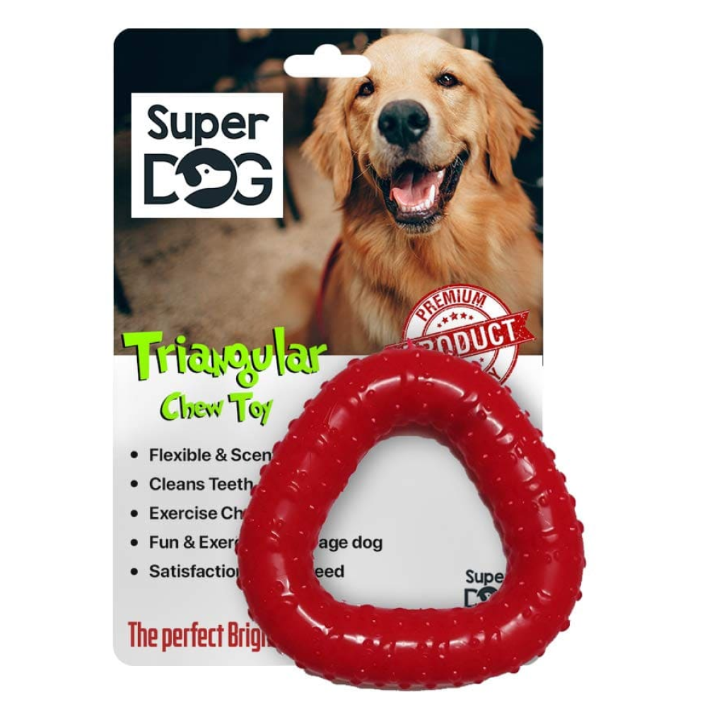 First Pet Natural Rubber Triangle Toy for Dogs