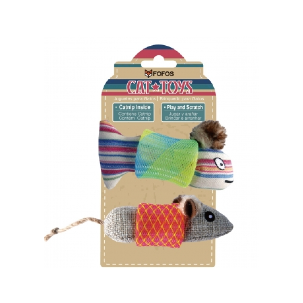 Fofos Tiny Twin Mouse Toy for Cats