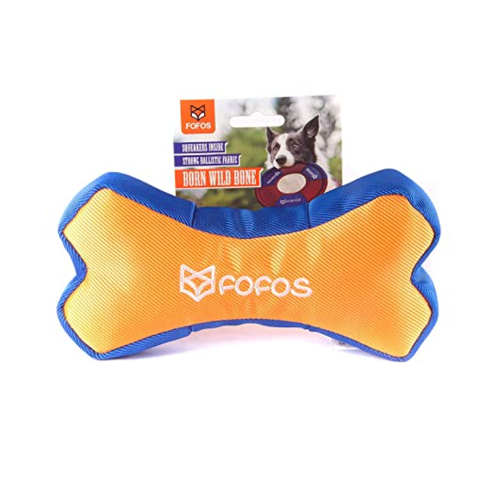 Fofos Born Wild Bone Toy for Dogs (Orange)