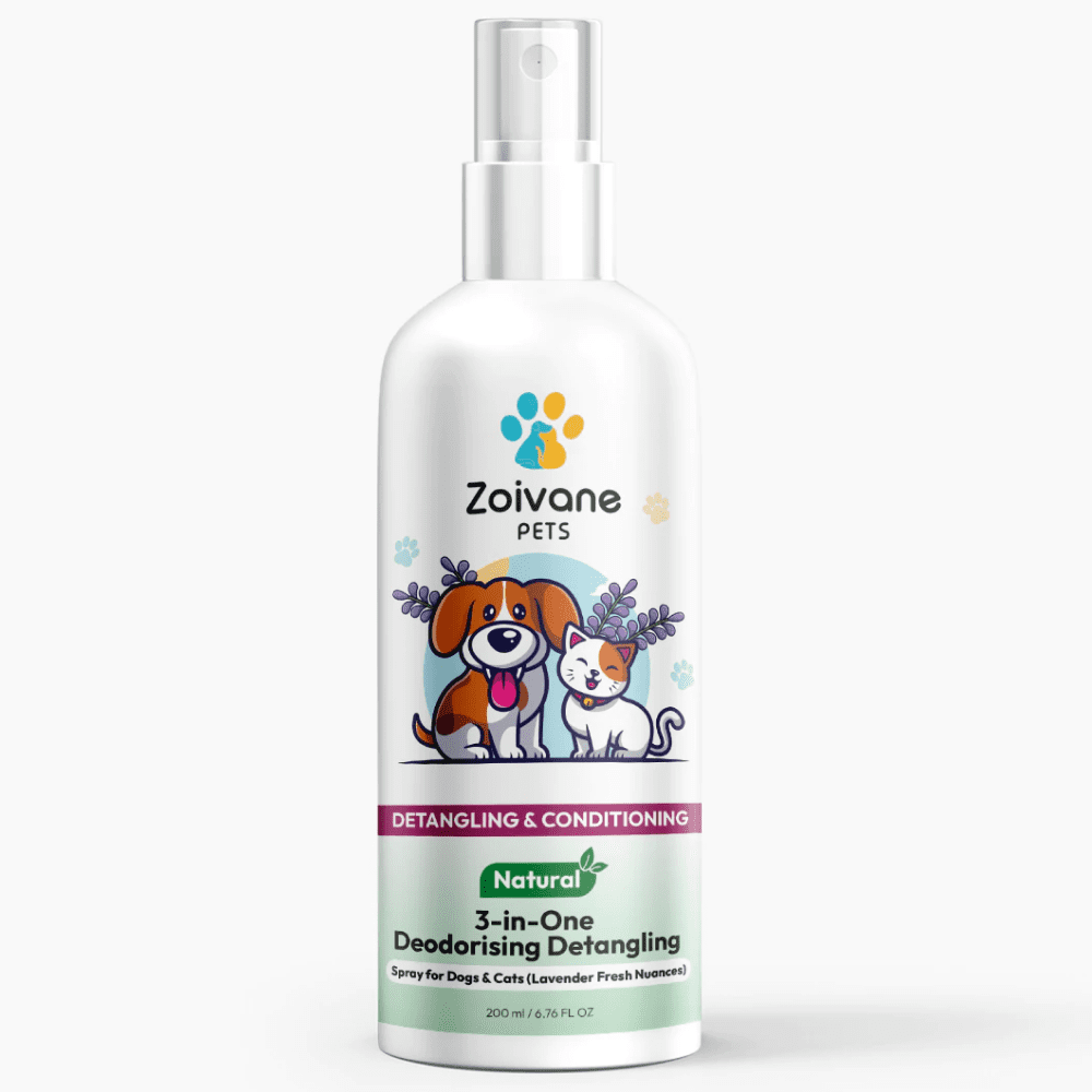 Zoivane Natural 3 in 1 Detangling Deodorizing Spray for Pets (Lavender Fresh Nuances)