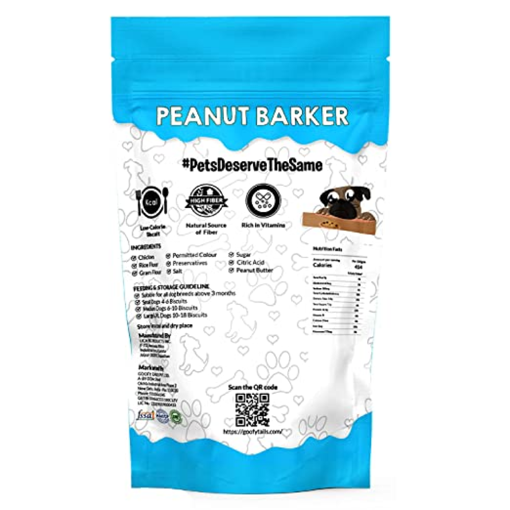 Goofy Tails Peanut Barker Chicken Biscuit Treats for Dogs & Puppies