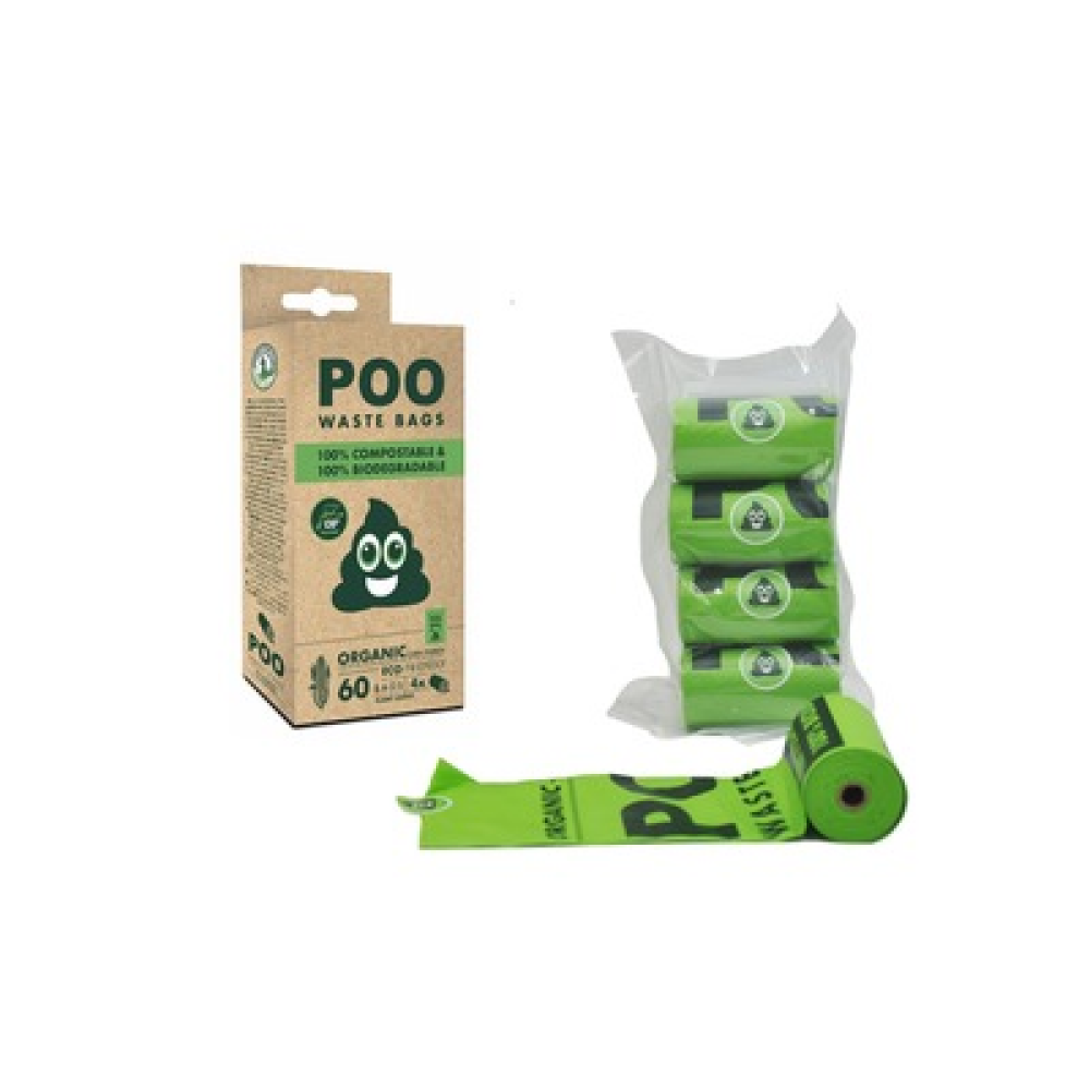 M-Pets Poo 100% Compostable & Biodegradable Waste Bags for Dogs (Green)