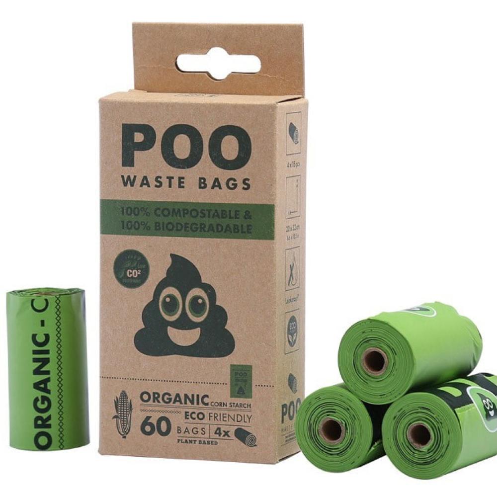 M-Pets Poo 100% Compostable & Biodegradable Waste Bags for Dogs (Green)