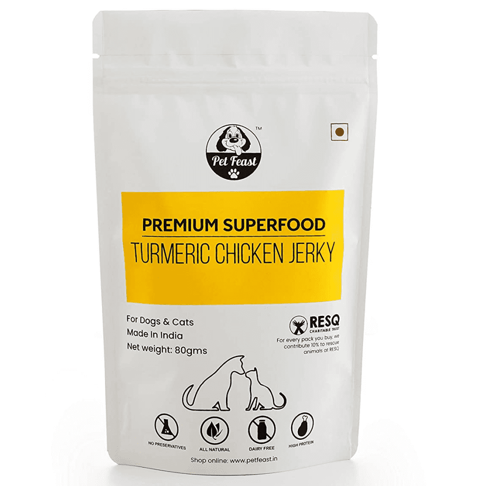 Pet Feast Turmeric Chicken Jerky For Pets