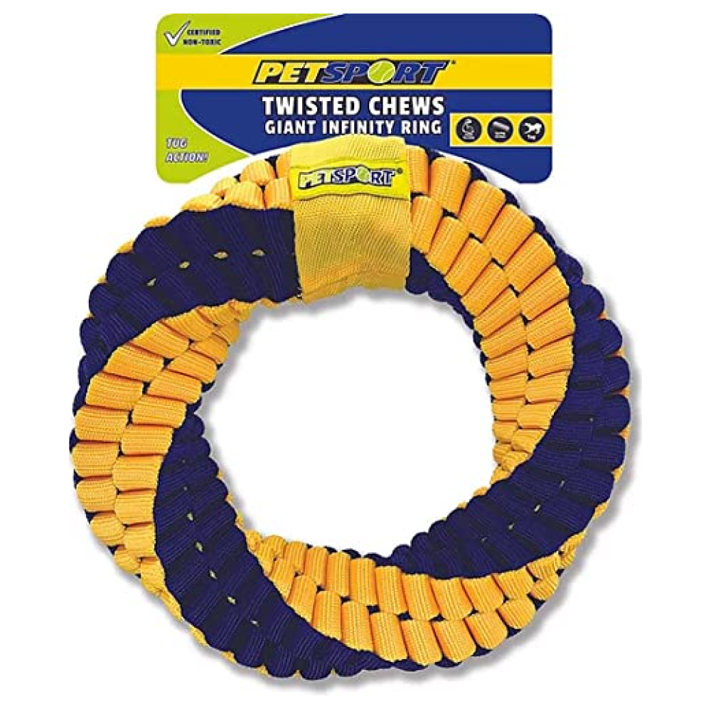 Petsport Twisted Chews Giant Infinity Ring Toy for Dogs