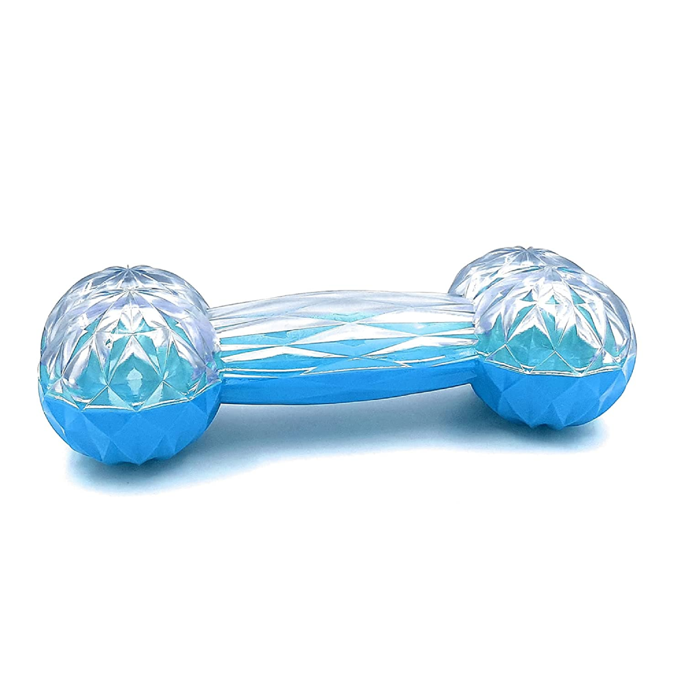 Goofy Tails Rubber Squeaky Bone Toy for Dogs (Dual Tone)