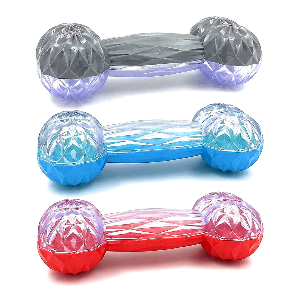 Goofy Tails Rubber Squeaky Bone Toy for Dogs (Dual Tone)