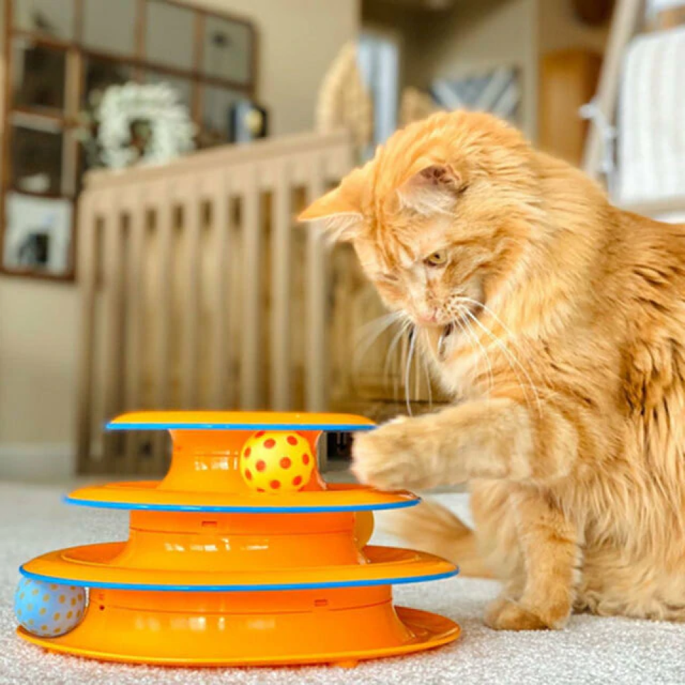 Outward Hound Tower of Track Three Level Active Toy for Cats