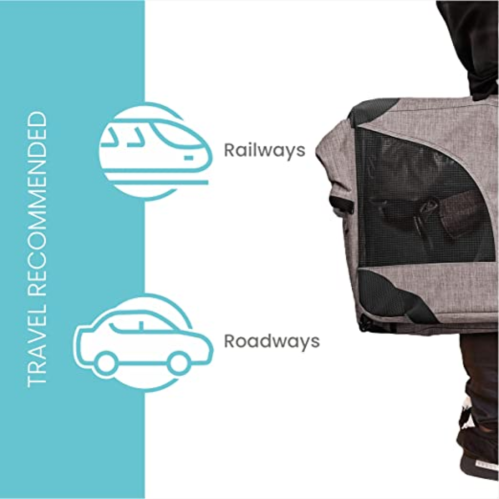 Fofos Comfort Premium Outdoor Carrier for Pets (Grey)