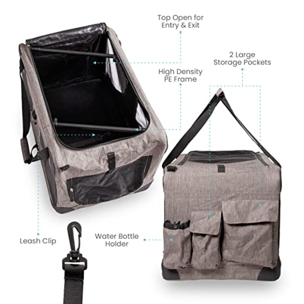 Fofos Comfort Premium Outdoor Carrier for Pets (Grey)