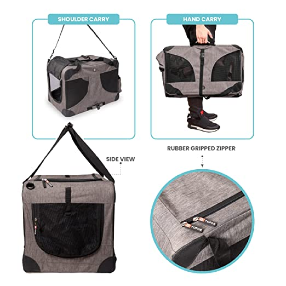 Fofos Comfort Premium Outdoor Carrier for Pets (Grey)