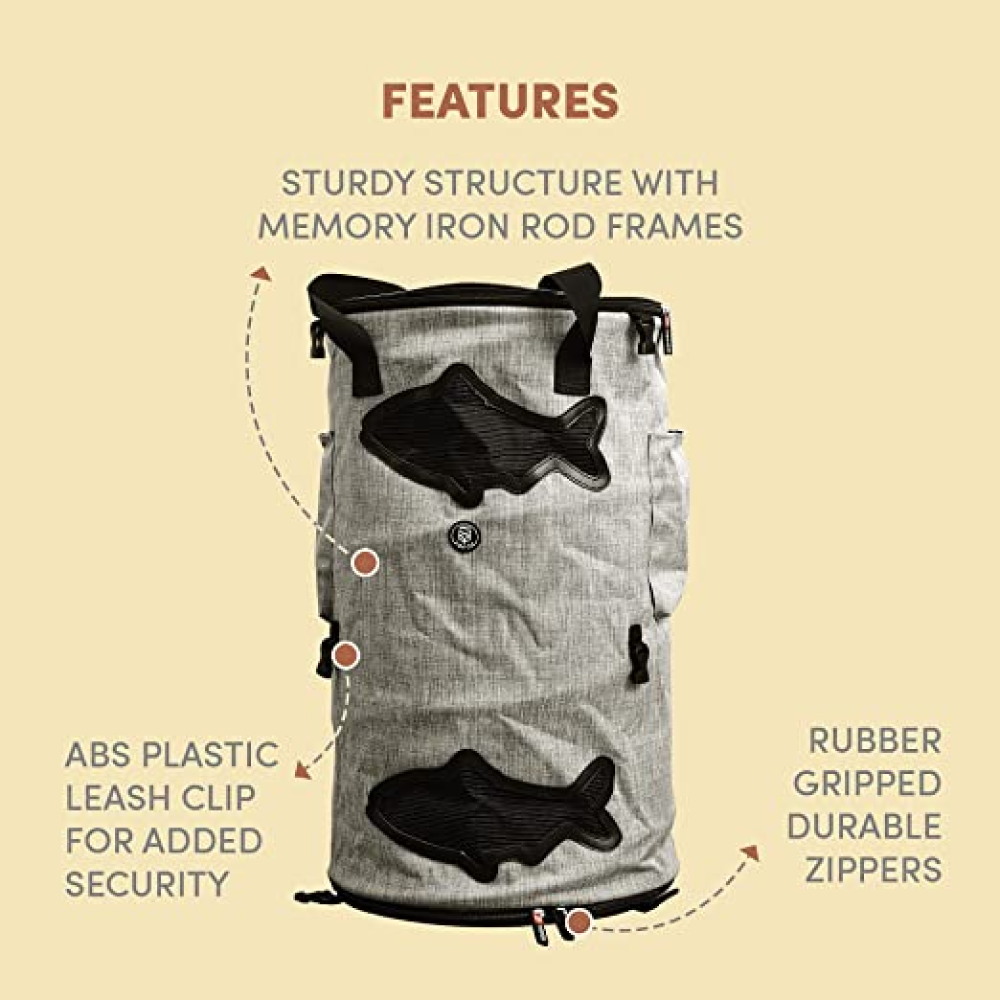 Fofos Comfort 2 in 1 Tunnel & Carrier for Pets (Grey)